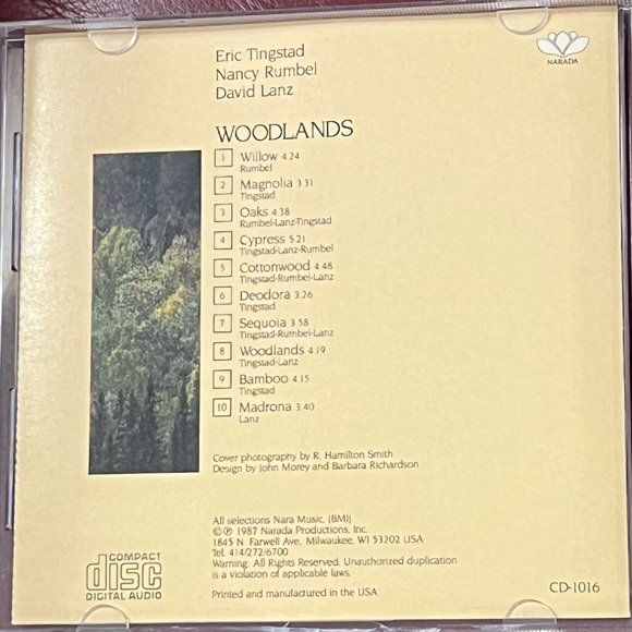 Woodlands by Eric Tingstad, Nancy Rumbel, David Lanz CD like new - Picture 5 of 7